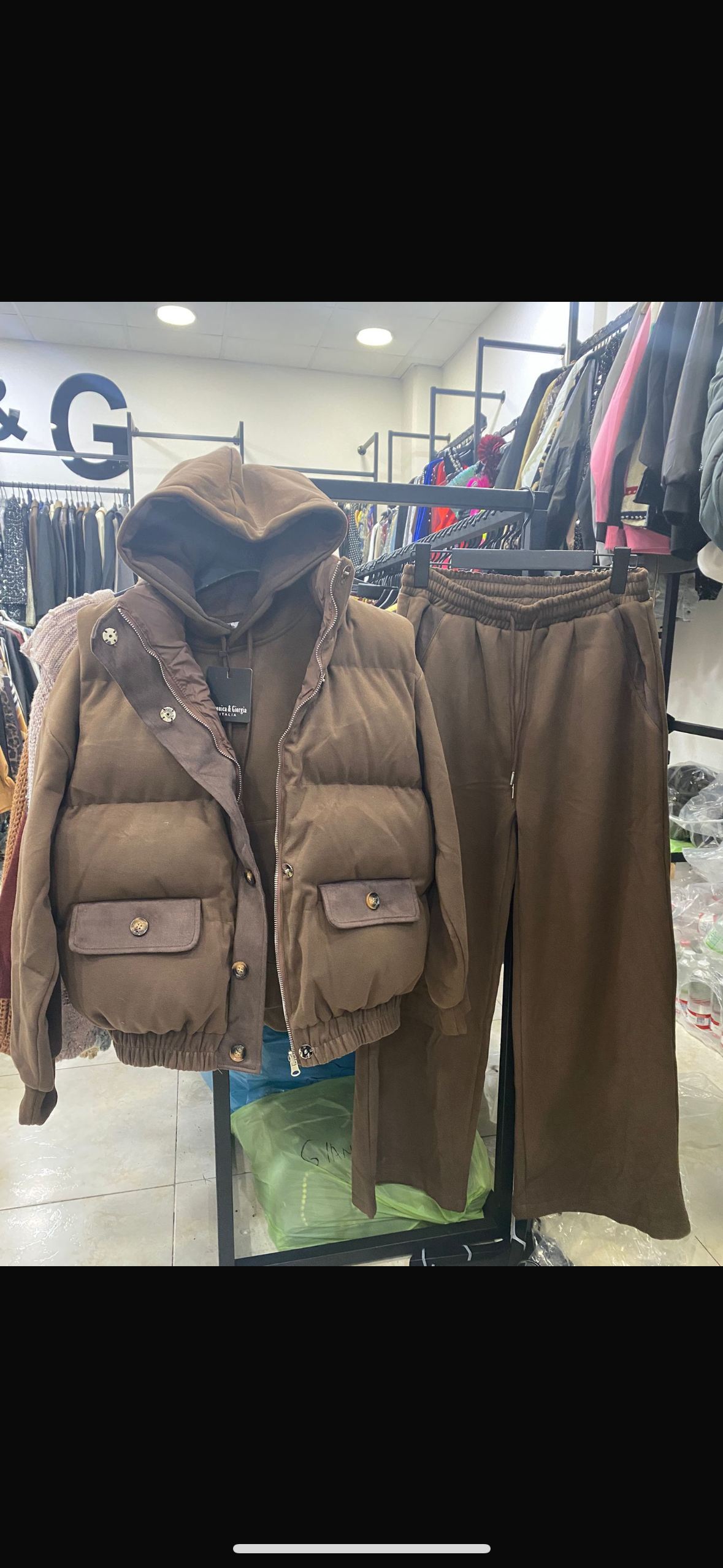 Coordinato brown 3 pezzi