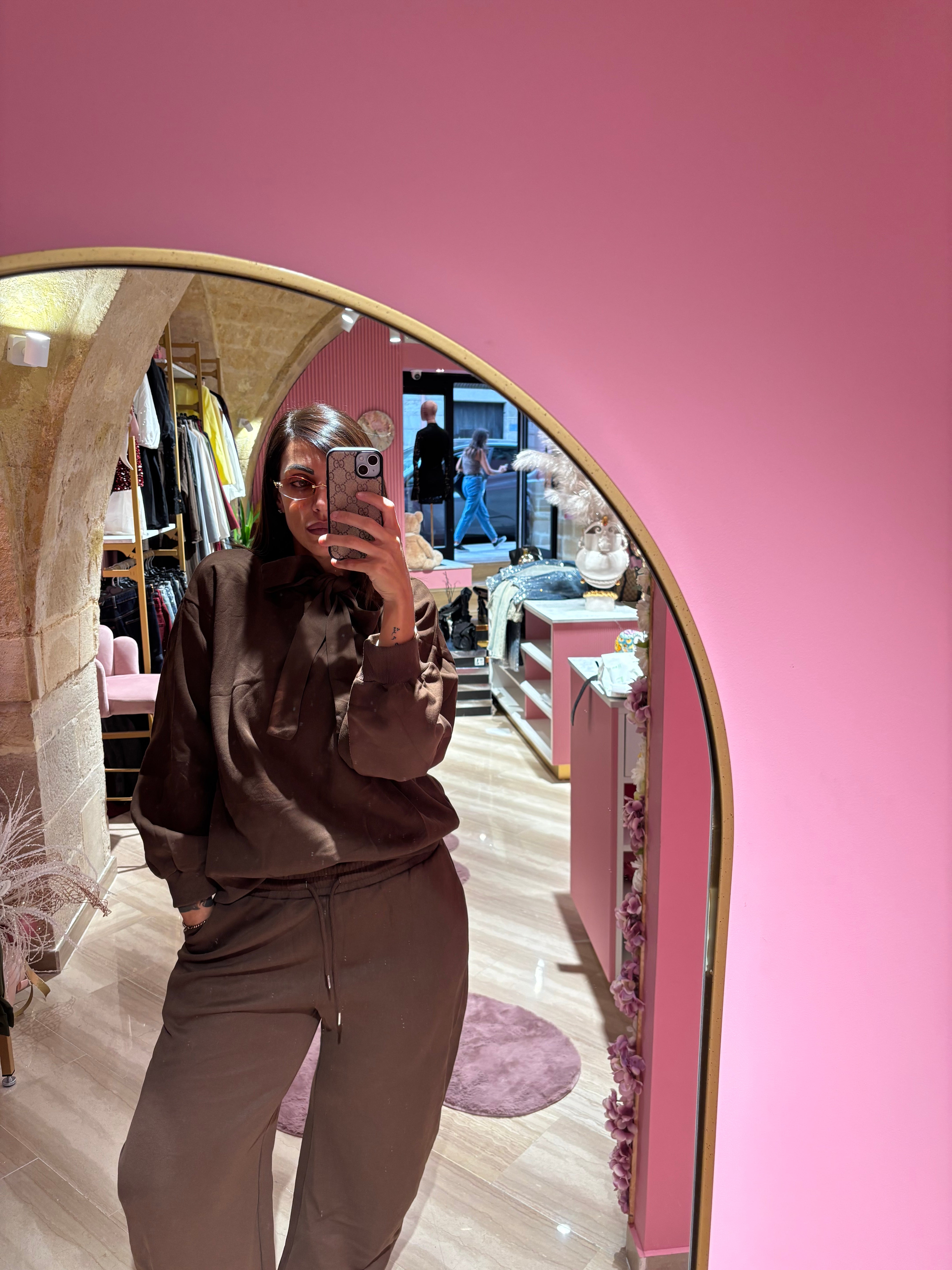 Coordinato mochy marrone