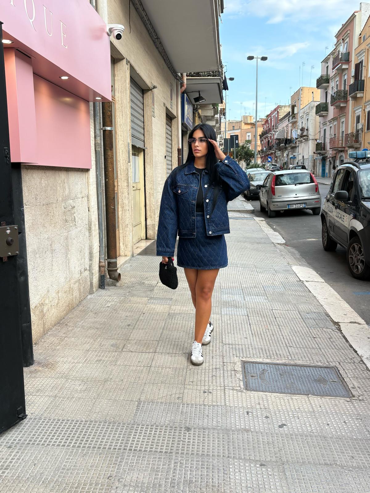 CORDINATO CON GONNA IN DENIM BY LUMINA