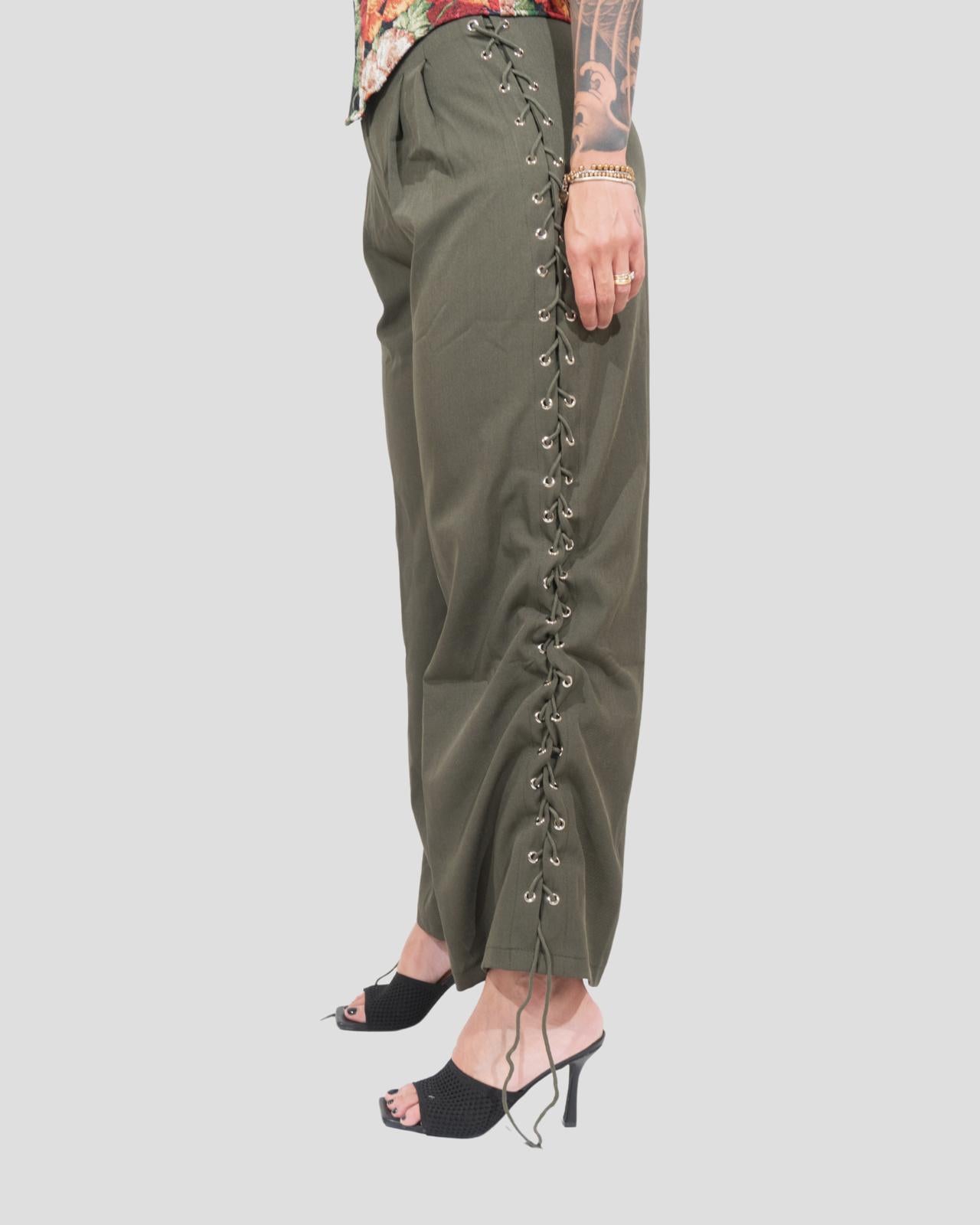 Pantalone con Lacci Verde