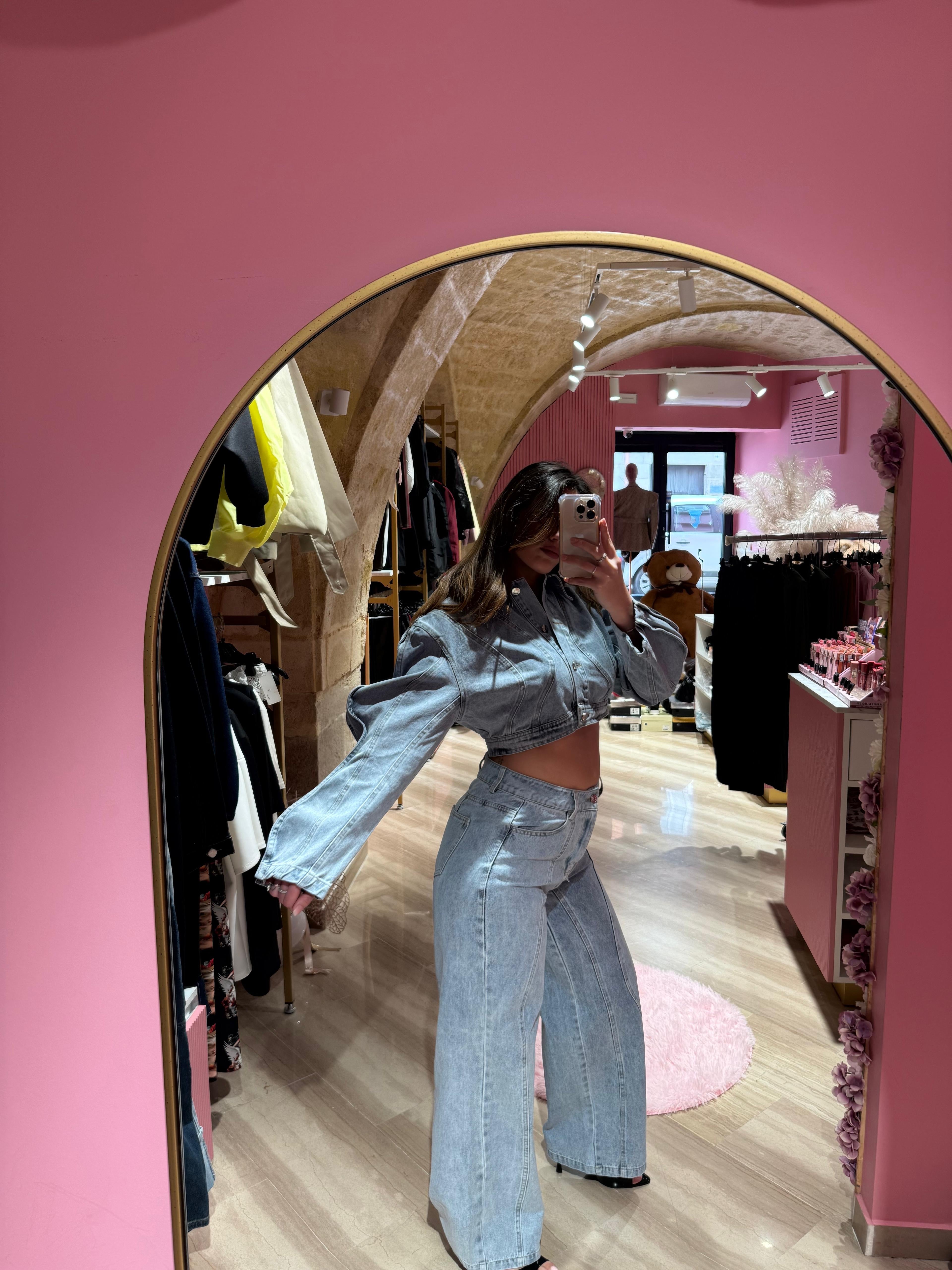 Coordinato denim onde