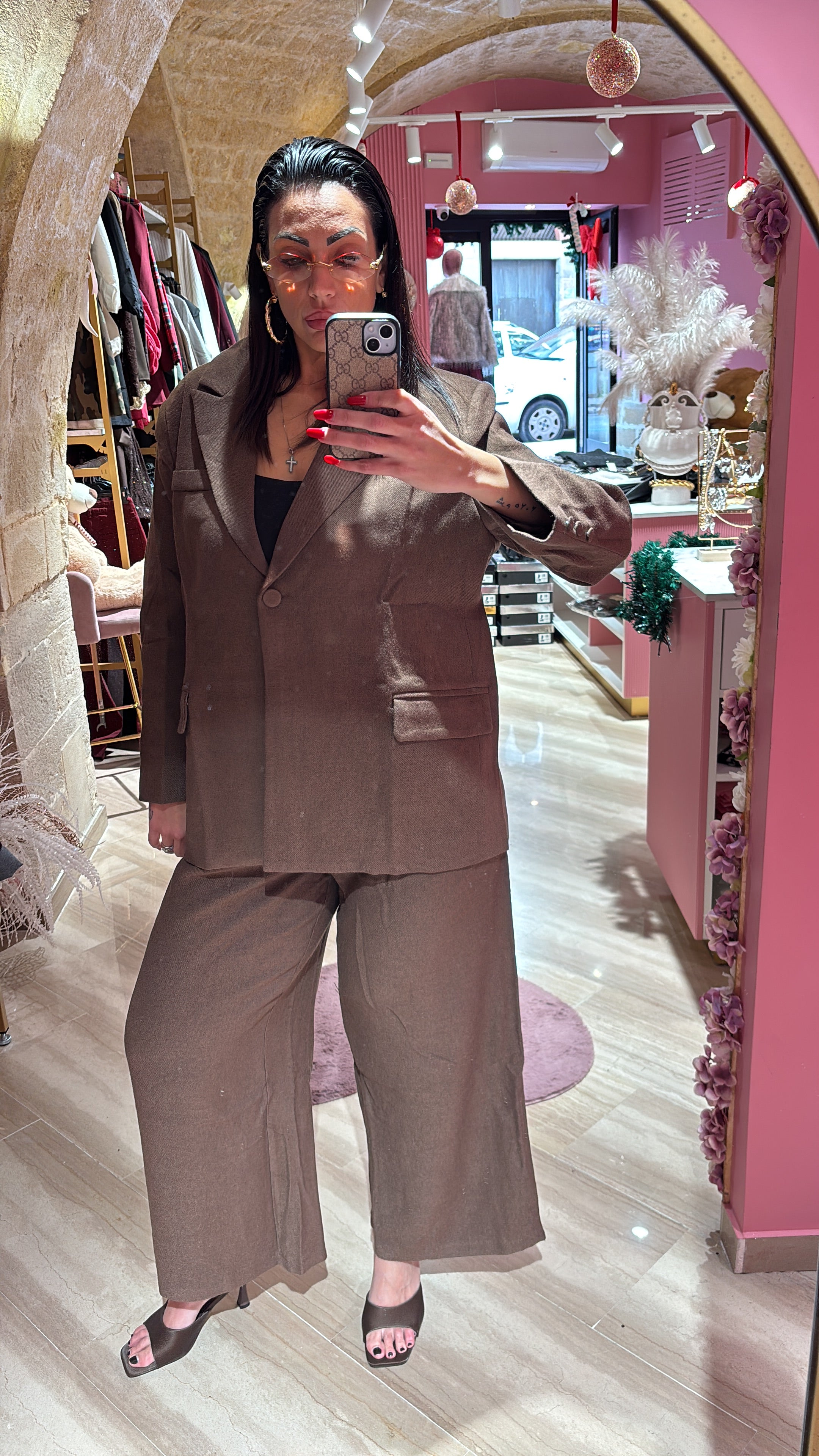 Tailleur marrone mochy