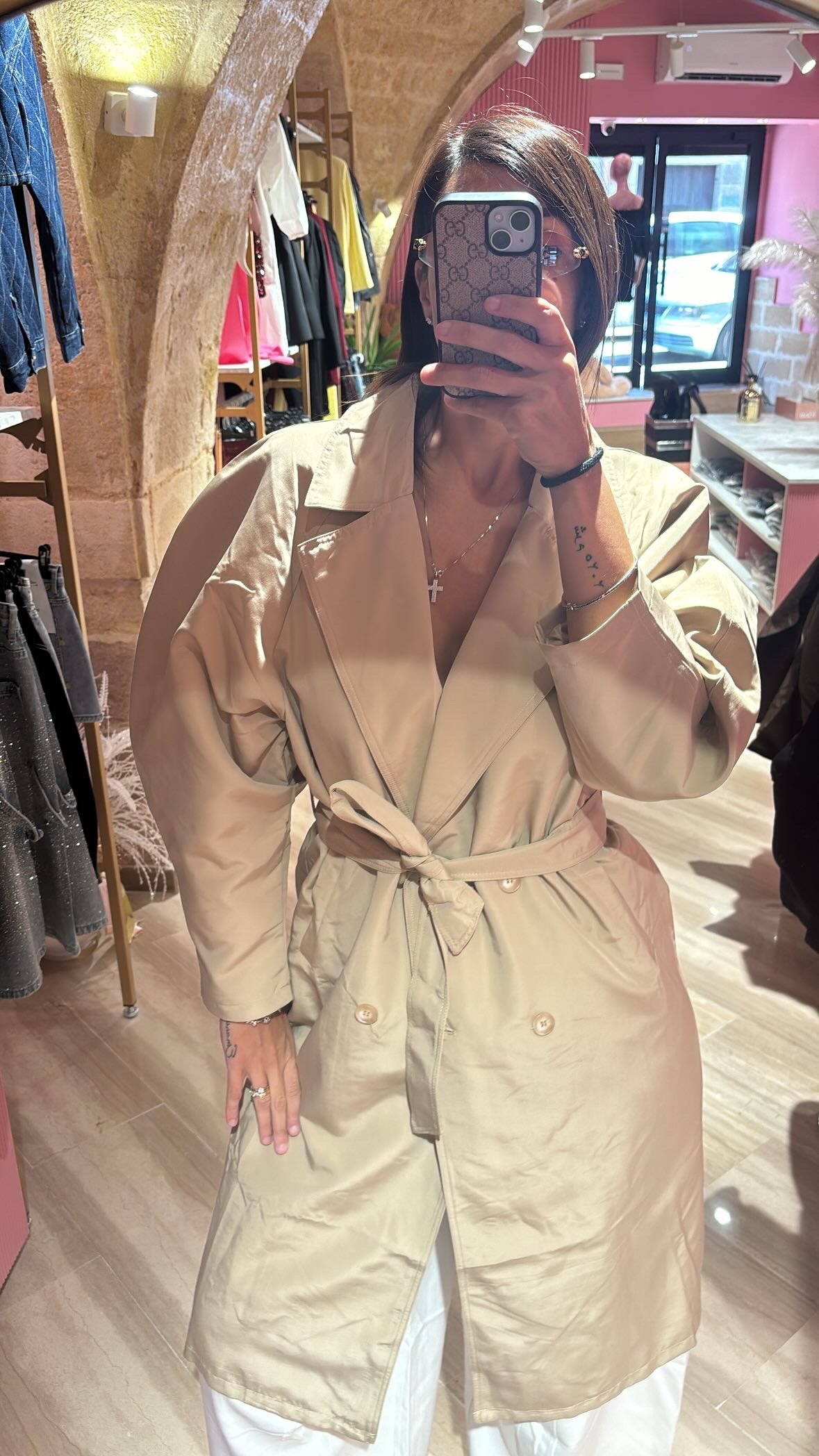 GIACCA LUNGA MOCHY BEIGE