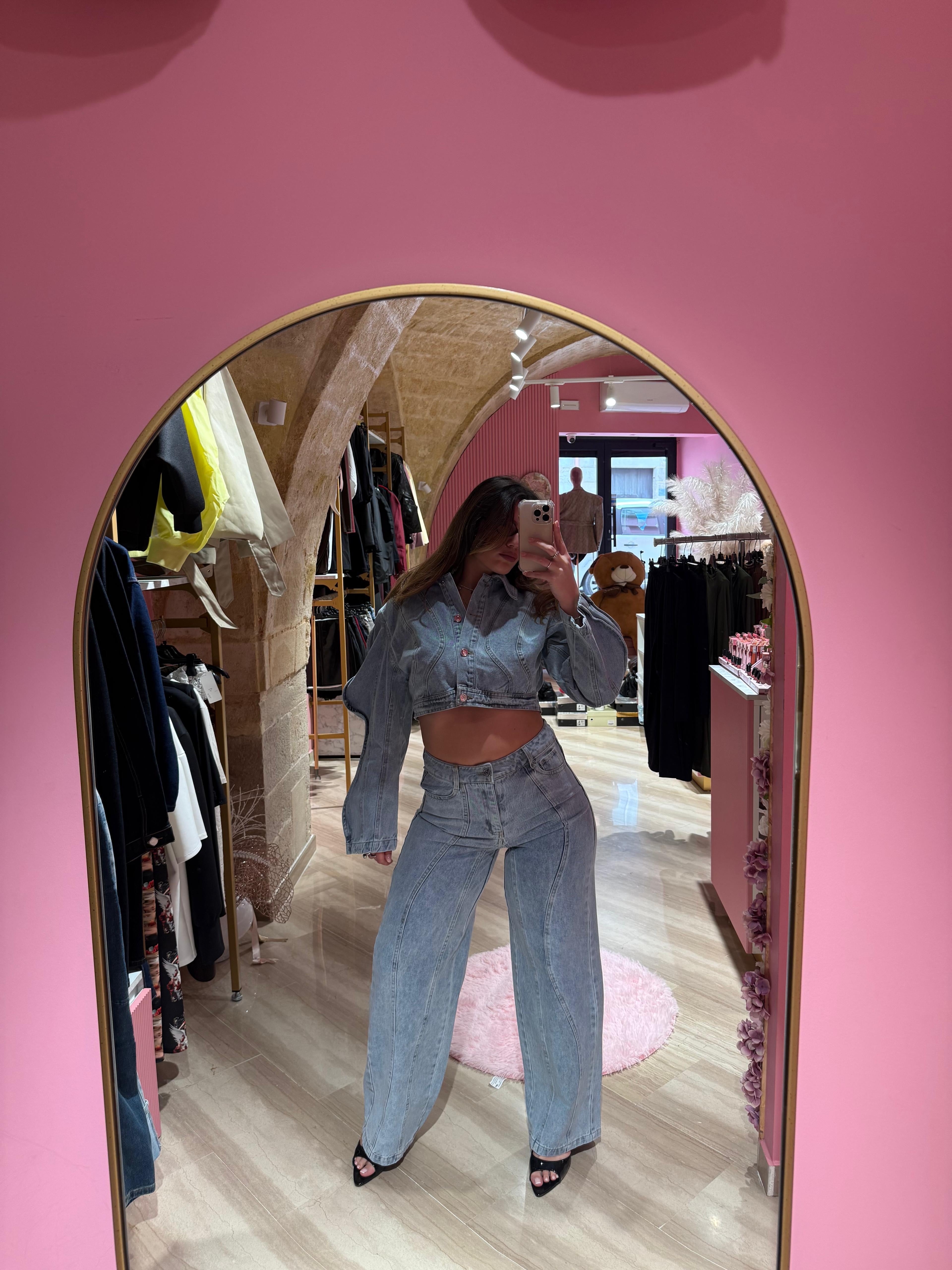 Coordinato denim onde