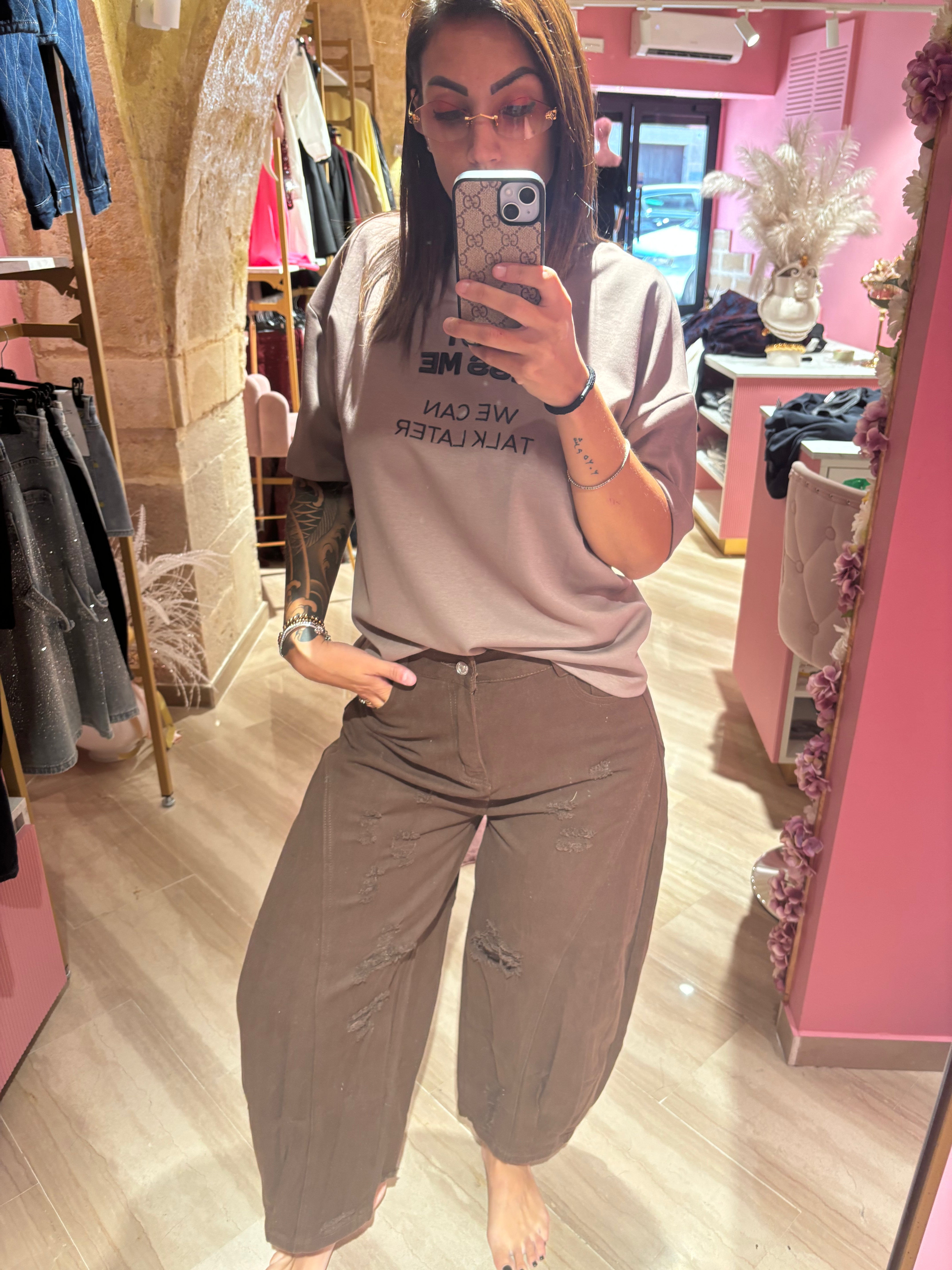 JEANS MARRONE