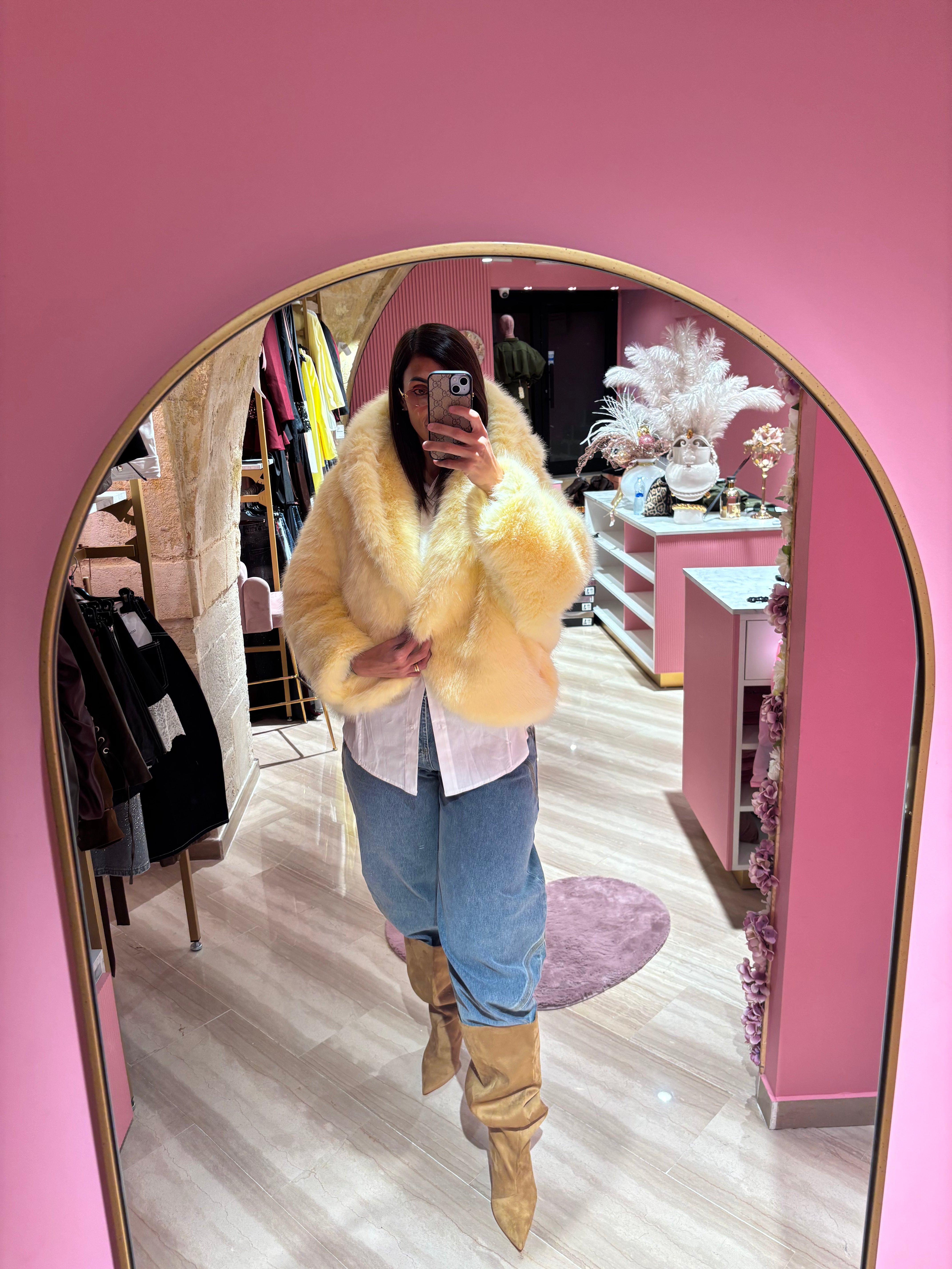 PELLICCIA TEDDY GIALLA